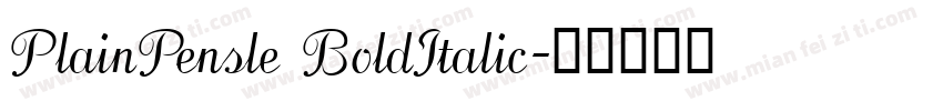 PlainPensle BoldItalic字体转换